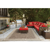 Atlas Flooring Dark Stone Aubriella Flat-Woven Indoor/Outdoor Rug