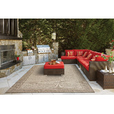 Atlas Flooring Light Stone Aubriella Flat-Woven Indoor/Outdoor Rug