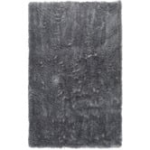 Atlas Flooring Silver &amp; Grey Sousa Power-Loomed Faux Fur Rug