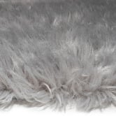 Atlas Flooring Silver &amp; Grey Sousa Power-Loomed Faux Fur Rug
