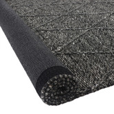 Atlas Flooring Charcoal Decker Power-Loomed Wool-Blend Rug
