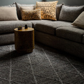 Atlas Flooring Charcoal Decker Power-Loomed Wool-Blend Rug