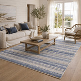 Atlas Flooring Denim Reed Hand-Loomed Cotton &amp; Jute Rug
