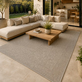 Atlas Flooring Taupe Washed Outdoor Verandah Rug