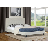 Rawson & Co Light Beige Oxford Wooden Bed | Temple & Webster