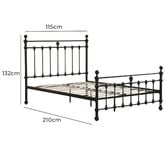 Rawson &amp; Co Black Elizabeth Steel Bed Frame