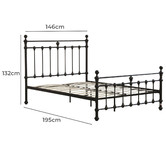Rawson &amp; Co Black Elizabeth Steel Bed Frame