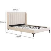 Rawson &amp; Co Beige Modern Classic Herman Bed Frame