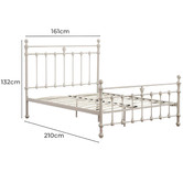 Rawson &amp; Co White Modern Classic Valarie Steel Bed Frame