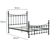 Rawson &amp; Co Black Modern Classic Julia Steel Bed Frame