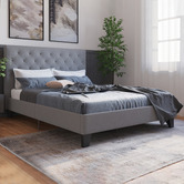 Rawson &amp; Co Grey Oxford Bed Frame