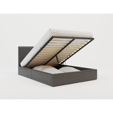 Rawson &amp; Co Como PU Leather Gas Lift Storage Bed Frame