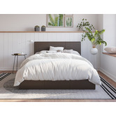 Rawson &amp; Co Como PU Leather Gas Lift Storage Bed Frame