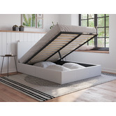 Rawson &amp; Co Como PU Leather Gas Lift Storage Bed Frame