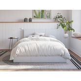 Rawson &amp; Co Como PU Leather Gas Lift Storage Bed Frame