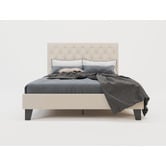 Rawson &amp; Co Light Beige Oxford Bed Frame