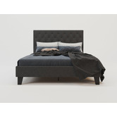 Rawson & Co Oxford Charcoal Bed Frame | Temple & Webster