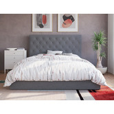 Rawson &amp; Co Grey Oxford Gas Lift Storage Bed Frame