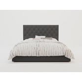 Rawson &amp; Co Charcoal Oxford Gas Lift Storage Bed Frame