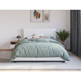 Rawson &amp; Co White Como PU Leather Bed Frame