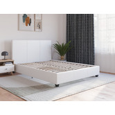 Rawson &amp; Co White Como PU Leather Bed Frame