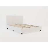 Rawson &amp; Co White Como PU Leather Bed Frame