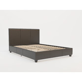Rawson &amp; Co Black Como PU Leather Bed Frame