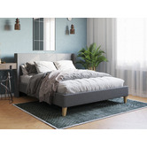 Rawson &amp; Co Grey Kalmar Upholstered Bed Frame
