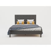 Rawson &amp; Co Charcoal Kylie Upholstered Bed Frame