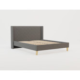 Rawson &amp; Co Grey Kalmar Upholstered Bed Frame