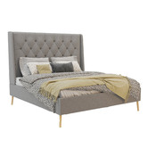 Rawson &amp; Co Grey Lisbon Upholstered Bed Frame