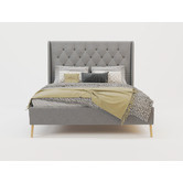 Rawson &amp; Co Grey Lisbon Upholstered Bed Frame