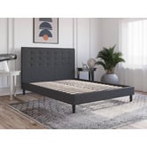 Rawson &amp; Co Charcoal Kylie Upholstered Bed Frame