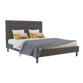 Rawson &amp; Co Charcoal Kylie Upholstered Bed Frame
