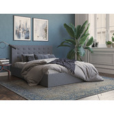 Rawson &amp; Co Grey Kylie Upholstered Gas Lift Storage Bed Frame