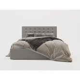 Rawson &amp; Co Grey Kylie Upholstered Gas Lift Storage Bed Frame