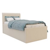 Rawson &amp; Co Beige Selina Upholstered King Single Bed with Trundle