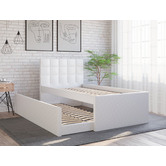 Rawson &amp; Co Amalfi Faux Leather King Single Bed with Trundle