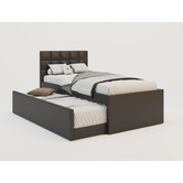 Rawson &amp; Co Amalfi Faux Leather King Single Bed with Trundle