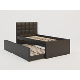 Rawson &amp; Co Amalfi Faux Leather King Single Bed with Trundle