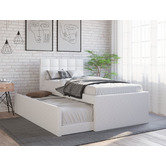 Rawson &amp; Co Amalfi Faux Leather King Single Bed with Trundle
