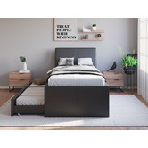 Rawson &amp; Co Vivian Faux Leather King Single Bed with Trundle