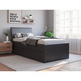 Rawson &amp; Co Vivian Faux Leather King Single Bed with Trundle