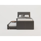 Rawson &amp; Co Vivian King Single Faux Leather Trundle Bed