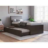 Rawson &amp; Co Vivian Faux Leather King Single Bed with Trundle