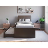 Rawson &amp; Co Vivian Faux Leather King Single Bed with Trundle
