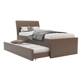 Rawson &amp; Co Vivian Faux Leather King Single Bed with Trundle