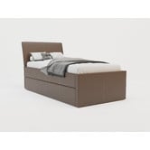 Rawson &amp; Co Vivian Faux Leather King Single Bed with Trundle