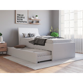 Rawson &amp; Co Vivian King Single Faux Leather Trundle Bed