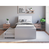 Rawson &amp; Co Vivian Faux Leather King Single Bed with Trundle